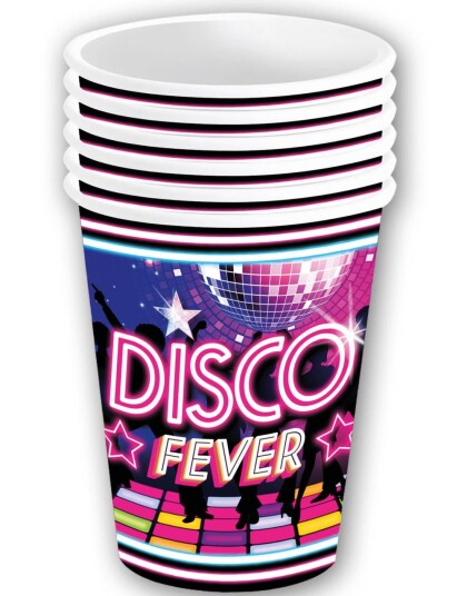 Fiestas Guirca 6 stk Disco Fever Pappkrus 240 ml 31143