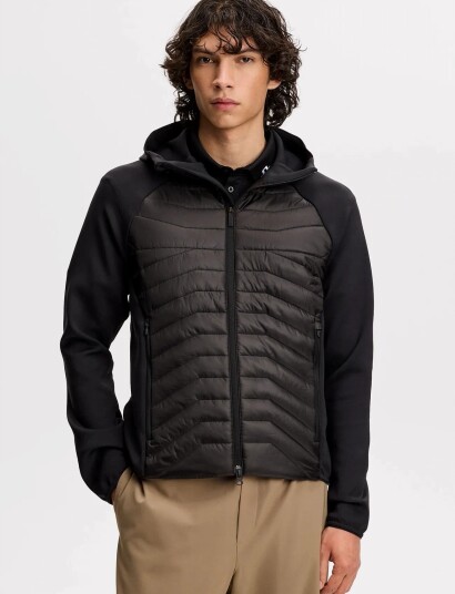 J. Lindeberg Heyden Quilt Hybrid Hood Black S J. Lindeberg Heyden Quilt Hybrid Hood Black S