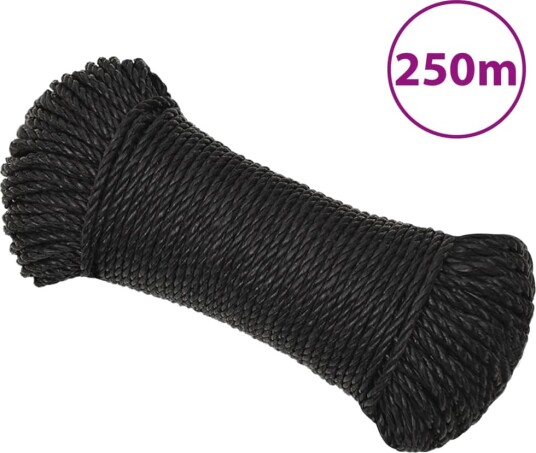  Arbeidstau svart 3 mm 250 m polypropylen