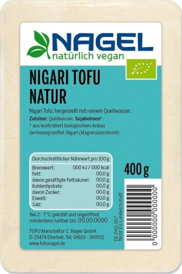 Nagel nigari tofu naturel 400 g Nagel nigari tofu naturel 400 g