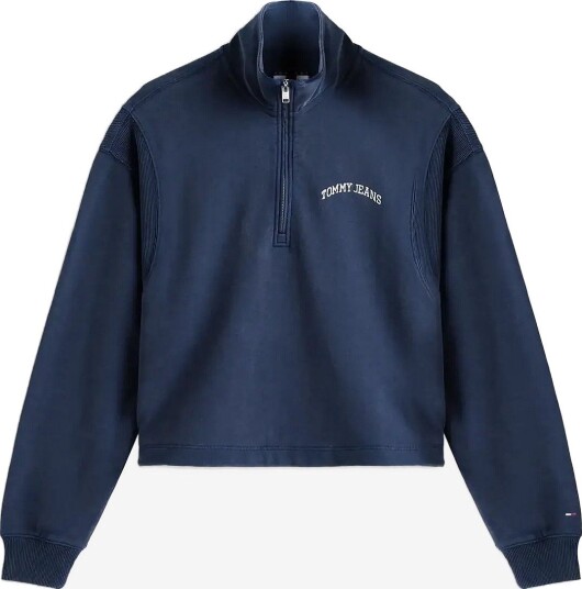 Tommy Jeans Tjw Rlx Sh Varsity 1/4 Zip - DARK NIGHT NAVY - XS