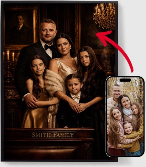 Personalisert Plakat   Den Vintage Mafia Familien   AI Plakat