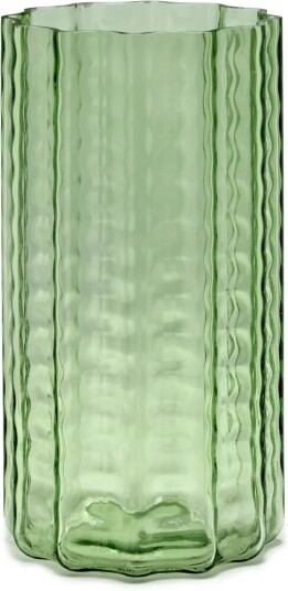 Serax Waves 02 vase 28 cm Green-clear Serax Waves 02 vase 28 cm Green-clear