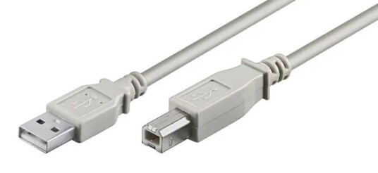 USB-B-kabel Grå 0,5 m