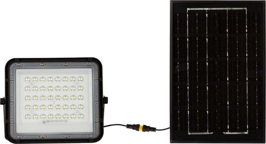 V Tac 6W Solara LED lyskaster med solcelle IP65 6400K inkl. fjernkontroll og solcellepanel Kulør : Kald