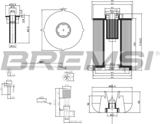 Drivstoffilter BREMSI FE0337
