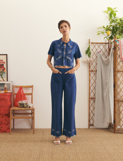 Maison Labiche Oudin Pants - Navy - XS