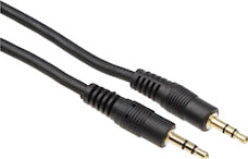 Minijack kabel 2m (sort)