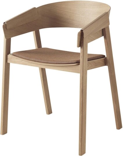 Muuto - Cover Chair Klädd Remix 252/oak Spisestoler Thomas Bentzen Tre Farget Tre/ull