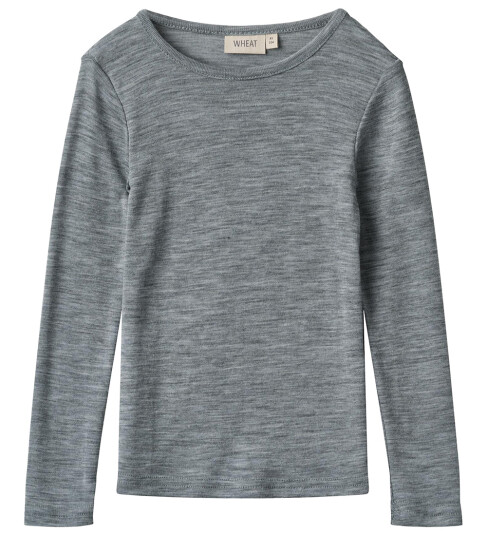 Wheat Genser Ull Alfie Melange Grey Wheat 10 år (140) Genser Grå