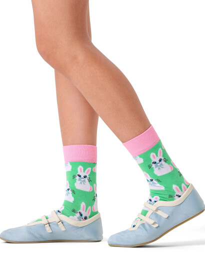 Happy Socks Bunny Sock   Green   36 40
