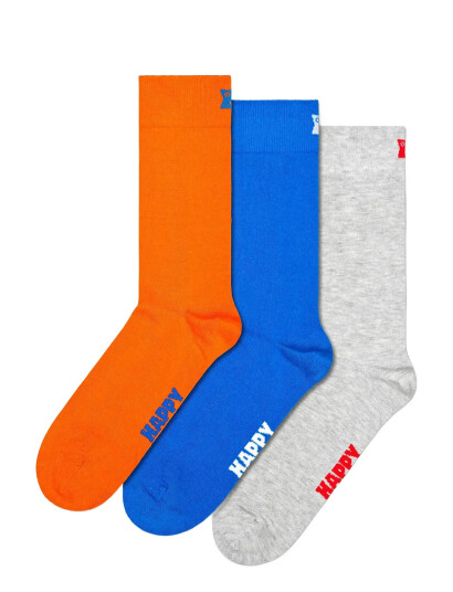 Happy Socks 3-Pack Solid Socks - Multi/patterned - 41-46