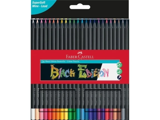 Faber-Castell Fargeblyanter Black Edition 24-set