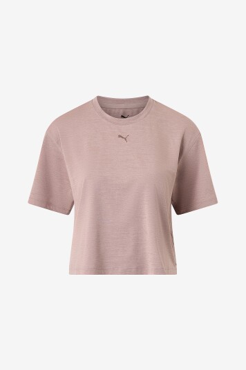 Puma Treningstopp W Cloudspun Relaxed Tee Beige