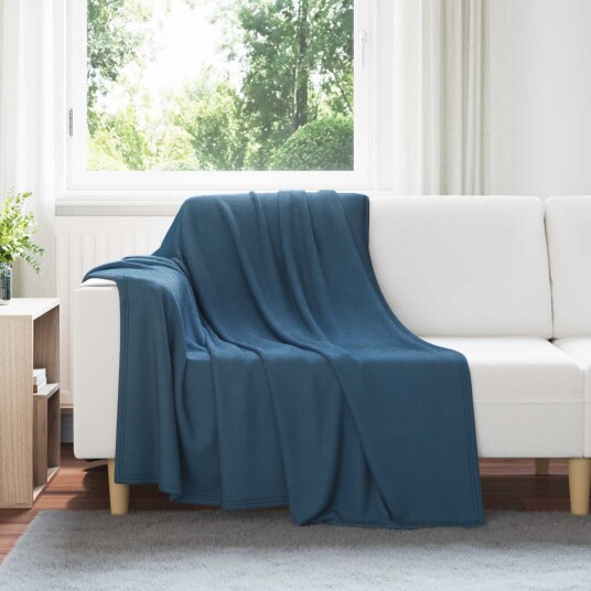 vidaXL Kastepledd 6 pcs Marineblå 200 x 150 cm Fleece