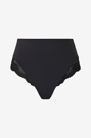Ellos Collection Shaping tanga med blonder medium støtte Svart