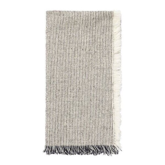 Broste Copenhagen Elouise serviett 45x45 cm svart/offwhite Broste Copenhagen Elouise serviett 45x45 cm svart/offwhite