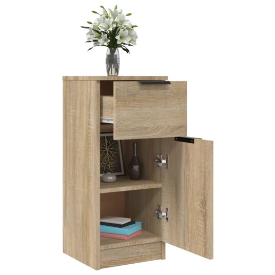 vidaXL Skjenk sonoma eik 30x30x70 cm konstruert tre