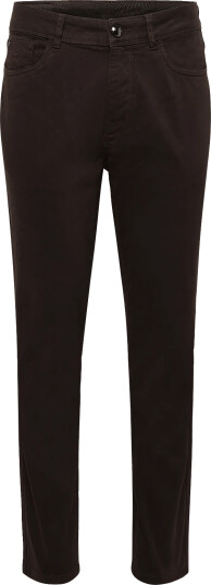 Oscar Jacobson Slim Fit 5-Pocket Stretch Peached Cotton - Brown - 34-32