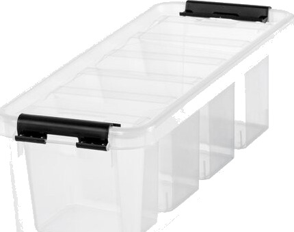 Smartstore Oppbevaringsboks classic 4 med lokk og innsats b: 14cm l: 38cm h: 11cm transparent