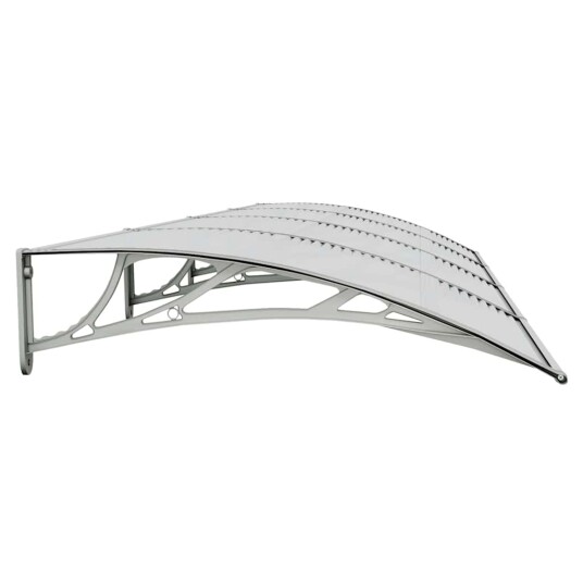 vidaXL Skjermtak grå 350x100 cm polykarbonat