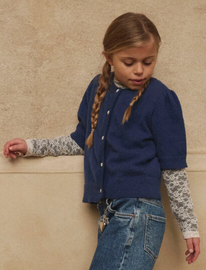name it Nkfnabeth 2/4 Sl Knit Card Navy 116