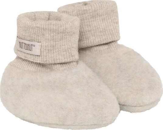 HUTTEliHUT Footies Wool Fleece 2 layer – Camel Melange 56