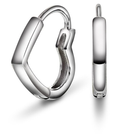 Pan Jewelry Hjerte øreringer i 925 sølv