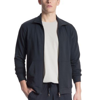 Calida Remix Basic LW Jacket Mørkblå bomull XX-Large Herre Calida Remix Basic LW Jacket Mørkblå bomull XX-Large Herre