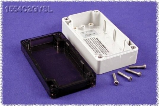 Hammond Electronics 1554C2gysl Universalskap 120 X 65 X 40 Polykarbonat Grå 1 Stk