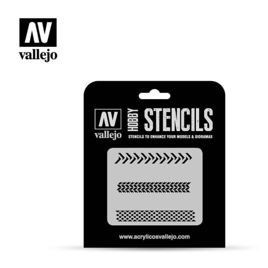 Vallejo Stencils Tyre Markings 1/35