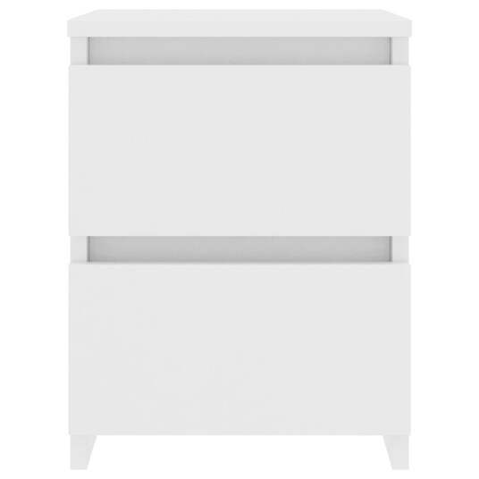 vidaXL Nattbord 2 stk hvit 30x30x40 cm sponplate