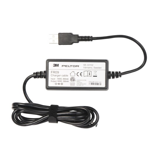 3M Peltor FR09 USB Ladekabel Hørselvern 3M Peltor FR09 USB Ladekabel Hørselvern