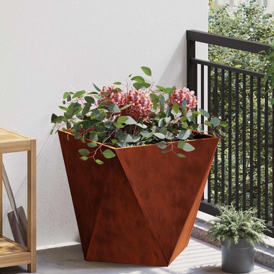 vidaXL Plantekassed Rusten 50 x 50 x 50 cm Cortenstål