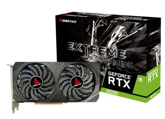 Biostar GeForce RTX 3050 Grafikkort   6GB GDDR6