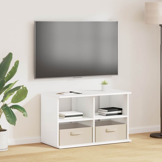 TV stativ med skuff Hvit 79 x 40 x 48 cm TV stativ med skuff Hvit 79 x 40 x 48 cm