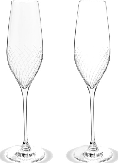 Holmegaard Cabernet Lines champagneglass 29 cl 2-pakning Klar