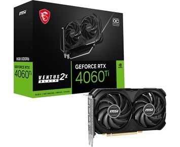 MSI GeForce RTX 4060 Ti VENTUS 2X BLACK 8G OC - Grafikkort