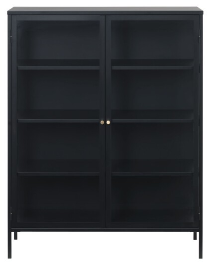 Håum Unique Furnitures Carmel Vitrineskap m. 2 glassdører - Sort, H140 1693194-01-0 1693182-01-0