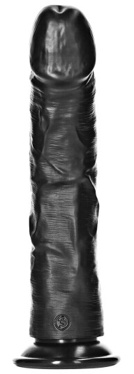 Shots Toys - RealRock RealRock: Curved Realistic Dildo, 25.5 cm, svart