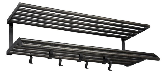 Essem Design Tamburin hattehylle 100 cm Svartbeiset eik-svart Essem Design Tamburin hattehylle 100 cm Svartbeiset eik-svart