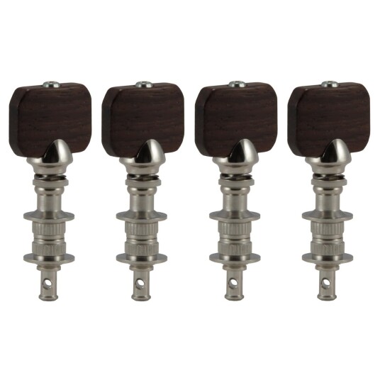 Grover 870br Sta-Tite Dulcimer Pegs W/rosewood Button - 4 Pcs. - Nickel