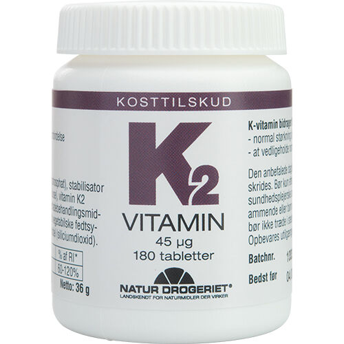 Natur Drogeriet K2-vitamin 180 Tabletter Natur Drogeriet K2-vitamin 180 Tabletter