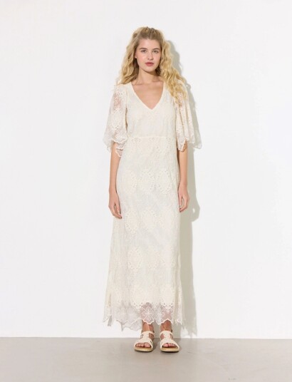 Hunkøn Lulu Lace Dress Cream XXL Hunkøn Lulu Lace Dress Cream XXL