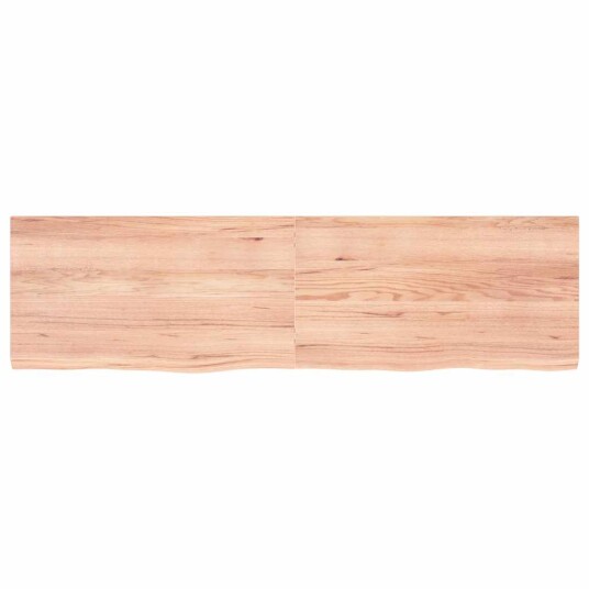 vidaXL Vegghylle lysebrun 180x50x4 cm behandlet heltre eik