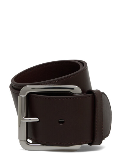 Lauren Ralph Lauren Vachetta Leather Wide Belt - Brown - S Lauren Ralph Lauren Vachetta Leather Wide Belt - Brown - S