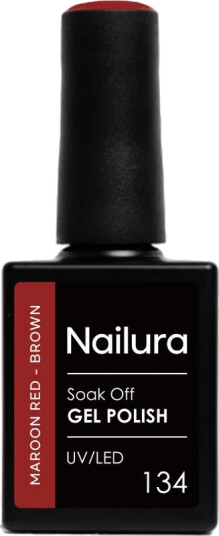 Nailura Gel Polish 10 ml 134 Maroon Red Brown Nailura Gel Polish 10 ml 134 Maroon Red Brown