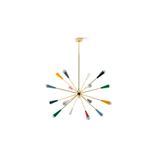 Stilnovo Sputnik Taklampe 16 Gull/Multi