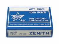 Hæfteklammer stål Zenith 130/E (6/4) 1000stk/pak - (10 pakker) Hæfteklammer stål Zenith 130/E (6/4) 1000stk/pak - (10 pakker)