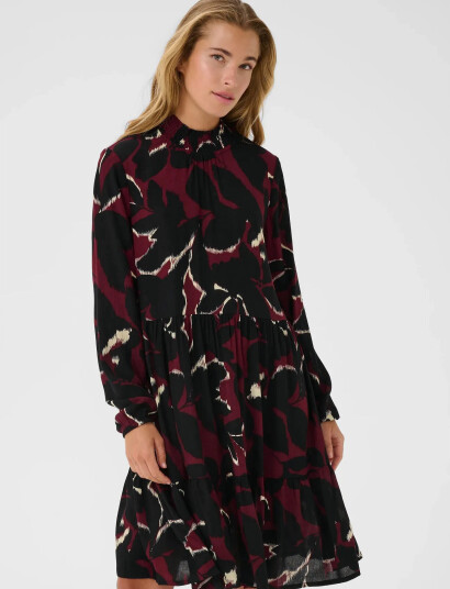 Kaffe Kalinda Amber Dress - Burgundy - 36 Kaffe Kalinda Amber Dress - Burgundy - 36